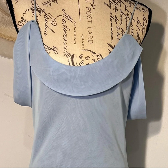 Blushe Impressions, 14 sleeveless, spaghetti string 3 layer chiffon flowing maxi - Picture 6 of 11